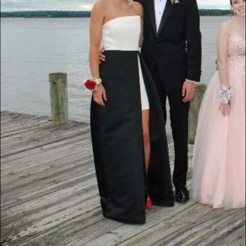 Halston Heritage Prom Dress, Black and White